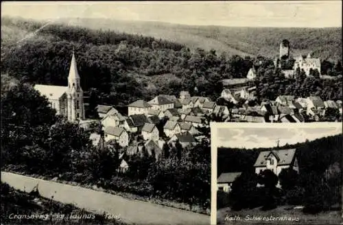 Ak Kransberg Usingen im Taunus Hessen, Gesamtansicht, katholisches Schwesternhaus