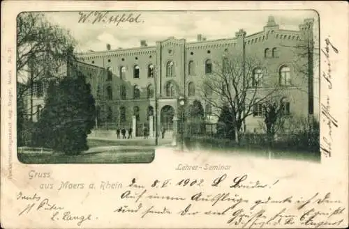 Ak Moers am Niederrhein, Lehrerseminar