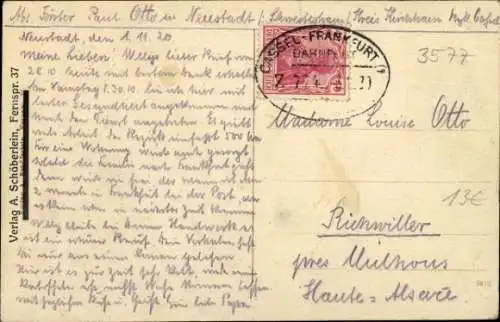 Ak Neustadt in Hessen, Bahnhof, Kriegerdenkmal