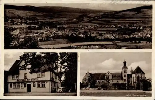 Ak Altmorschen Morschen Hessen, Gesamtansicht, Gasthaus zum Löwen, Klosterkirche