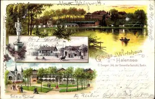 Litho Berlin Wilmersdorf Halensee, Wirtshaus