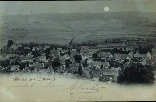 Mondschein Ak Pölsfeld Allstedt in Sachsen Anhalt, Gesamtansicht