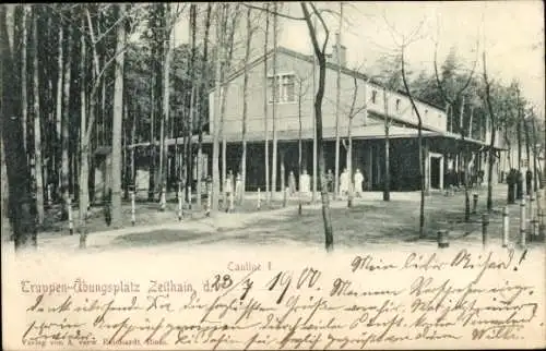 Ak Zeithain in Sachsen, Truppenübungsplatz, Kantine 1