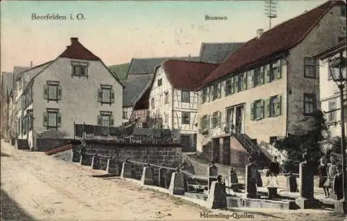 Ak Beerfelden Oberzent im Odenwald, Brunnen