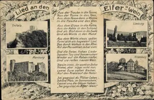 Lied Ak Landau in der Pfalz, Lied an den Elfer Wein - Limburg - Kropsburg - Maxburg - Trifels