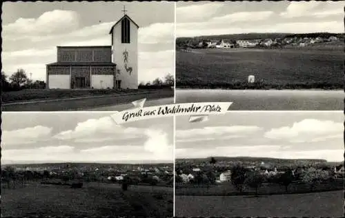 Ak Waldmohr in der Pfalz, Kirche, Panorama