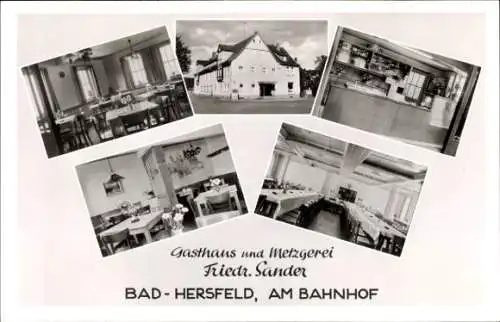 Ak Bad Hersfeld Hessen, Gasthof und Metzgerei von Friedr. Sander