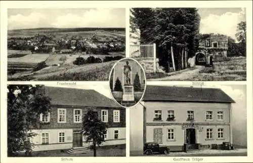 Ak Friedewald in Hessen, Ort, Schloss, Gasthaus Träger, Schule