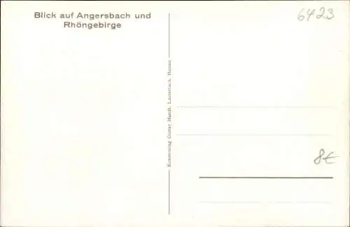 Künstler Ak Angersbach Wartenberg in Hessen, Landschaftspanorama