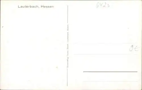 Künstler Ak Lauterbach an der Lauter Vogelsbergkreis, Platz, Fachwerkhäuser