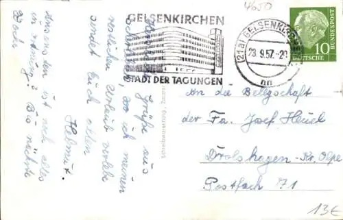 Ak Scherlebeck Herten im Ruhrgebiet, Adolf Kolping Schule, Kirche, Scherlebeckerstraße