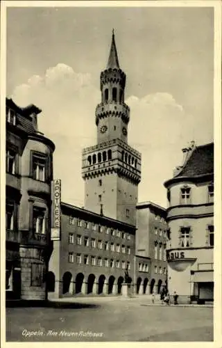 Ak Opole Oppeln Schlesien, Am neuen Rathaus, Marktplatz, Apotheke