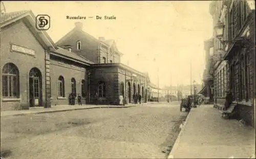 Ak Roeselare Roeselaere Rousselare Roulers Westflandern, Bahnhof