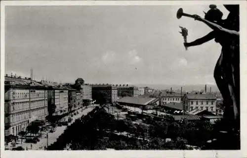 Ak Brno Brünn Südmähren, Palacky-Straße, Bahnhof