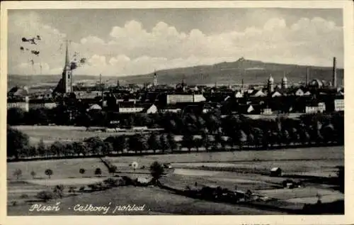 Ak Plzeň Pilsen Stadt, Gesamtansicht
