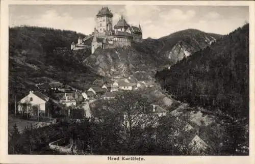 Ak Karlštejn Karlstein Mittelböhmen, Karlův Týn, Burg Karlstein