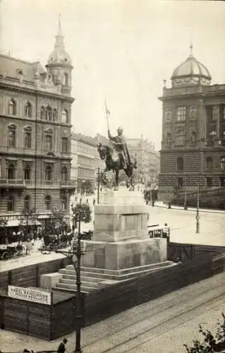 Ak Praha Prag Tschechien, St. Wenzels-Denkmal, Pomník svätého Václava