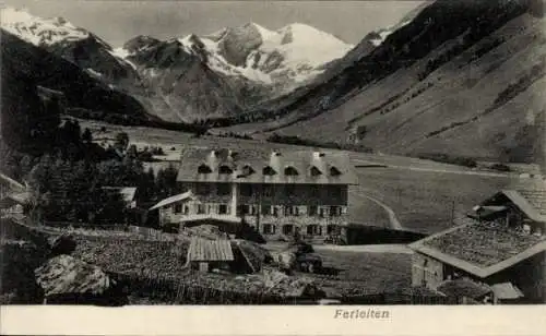 Ak Ferleiten Fusch an der Großglocknerstraße in Salzburg, Teilansicht des Ortes, Häuser