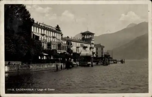 Ak Cadenabbia Lago di Como Lombardia Italien, Grand Hotel vom Wasser aus gesehen