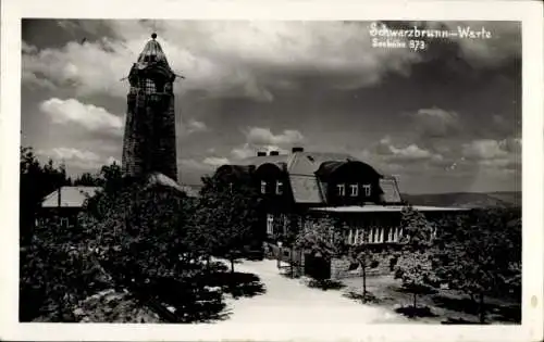 Foto Ak Nová Ves nad Nisou Neudorf Neiße Reg. Reichenberg, Schwarzbrunn Warte