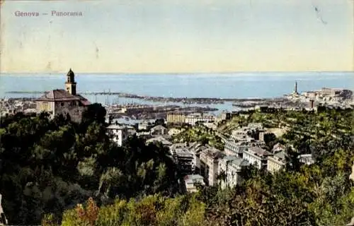 Ak Genova Genua Liguria, Panorama