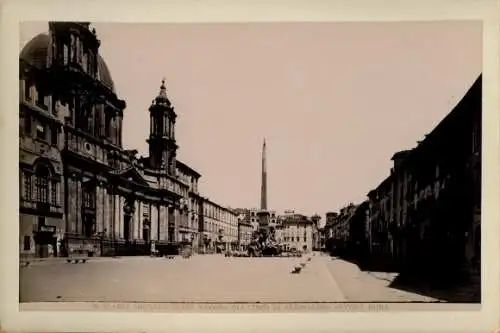 Foto Roma Rom Lazio, um 1870, Agonale detta Navona gia circo di Alessandro Severo