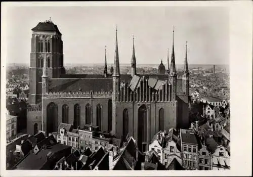 Ak Gdańsk Danzig, Marienkirche, Südseite