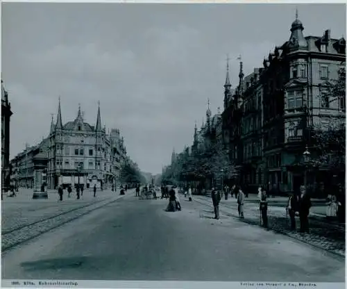 Foto um 1880, Köln am Rhein, Hohenzollernring, Conditorei, Zahnarzt Brandenburg, H. J. Peters Nachf.