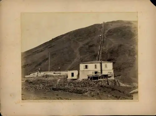 Foto nach 1880, Neapel Campania, Chemin de Fer Funiculaire du Vesuve, Funicolare Vesuviana