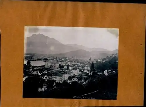 Foto um 1890, Luzern Stadt Schweiz, Stadtbild, Mont Pilate