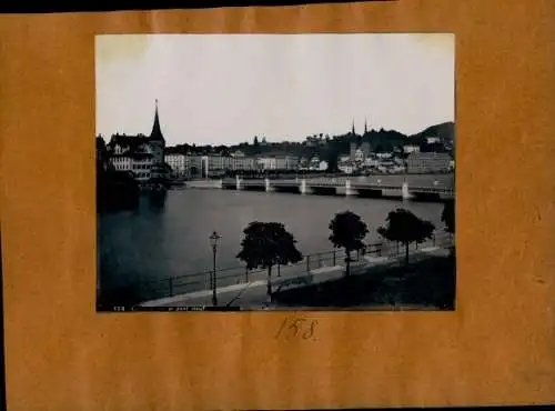 Foto um 1890, Luzern Stadt Schweiz, Stadtbild, Mont Pilate