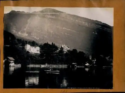 Foto um 1890, Habsburg Kanton Aargau, Schloss Habsburg, Weggis Kanton Luzern, Pension Belvedere,Rigi