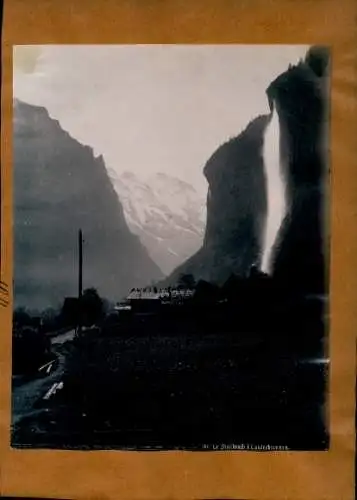 Foto um 1890, Kanton Bern, Staubbach, Lauterbrunnen, St. Beatenberg, Eiger, Mönch, Jungfrau