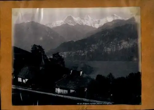 Foto um 1890, Kanton Bern, Staubbach, Lauterbrunnen, St. Beatenberg, Eiger, Mönch, Jungfrau