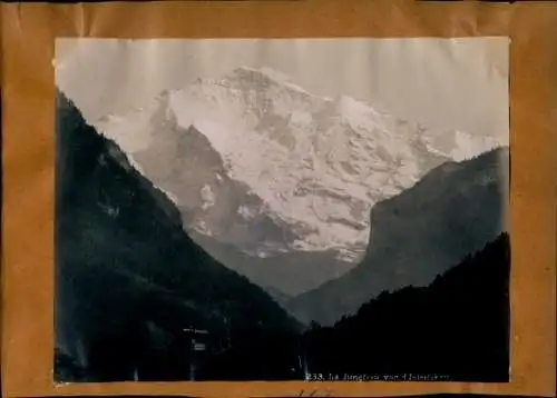 Foto um 1890, St. Beatenberg Kanton Bern, Hotel Bellevue, Eiger, Mönch, Jungfrau