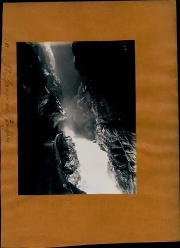 Foto um 1890, Pfäfers Kanton Sankt Gallen, Taminaschlucht, Luzern Stadt, Gütsch-Drahtseilbahn