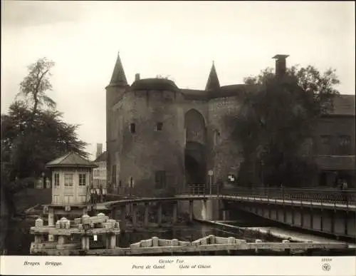 Foto Bruges Brügge Flandern Westflandern, Porte de Gand, um 1900