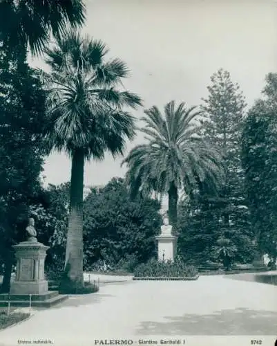 Foto Palermo Sicilia, Giardino Garibaldi I, um 1900