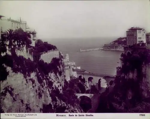 Foto Monaco, Ravin de Sainte Devothe, um 1900