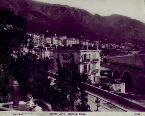 Foto Monte Carlo Monaco, Veduta dal Casino, um 1900