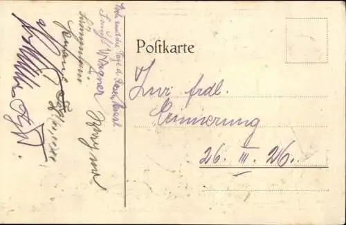 Studentika Präge Künstler Ak Bengler, J., Absolvia Rupprechtia 1926