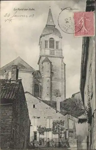 Ak La Ferté sur Aube Marne, Rue des Moulins