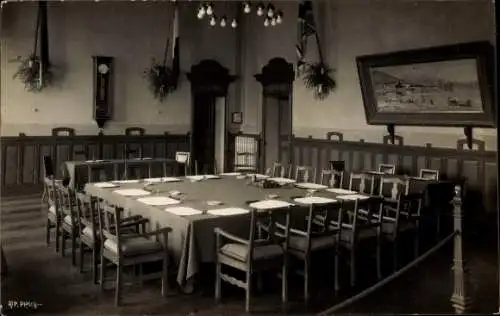 Foto Ak Locarno Kt. Tessin Schweiz, Salle de la Conference, Konferenzsaal, Verträge von Locarno 1925