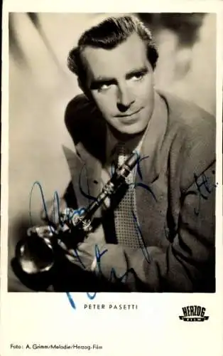 Ak Schauspieler Peter Pasetti, Portrait, Film Heimweh nach Dir, Autogramm
