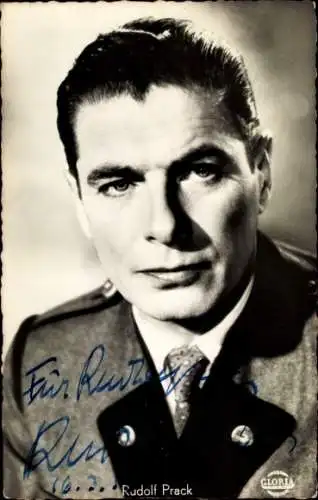 Ak Schauspieler Rudolf Prack, Portrait, Autogramm, Heimatland