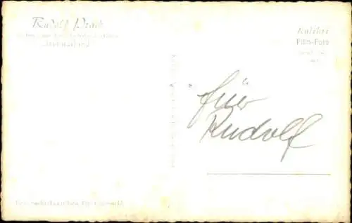 Ak Schauspieler Rudolf Prack, Portrait, Autogramm, Heimatland