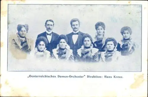 Ak Österreichisches Damen-Orchester, Direktion: Hans Kreuz