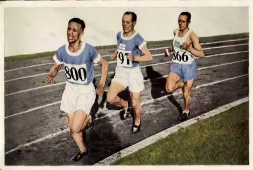 Sammelbild Olympia 1936, Olympische Spiele Amsterdam 1928, Langstreckenläufer Ritola, Nurmi, Wide