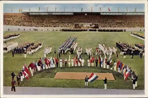 Sammelbild Olympia 1936, Olympische Spiele Amsterdam 1928, Harry Denis, Olympischer Eid