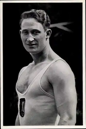 Sammelbild Olympia 1936, Gewichtheber Gottschalk